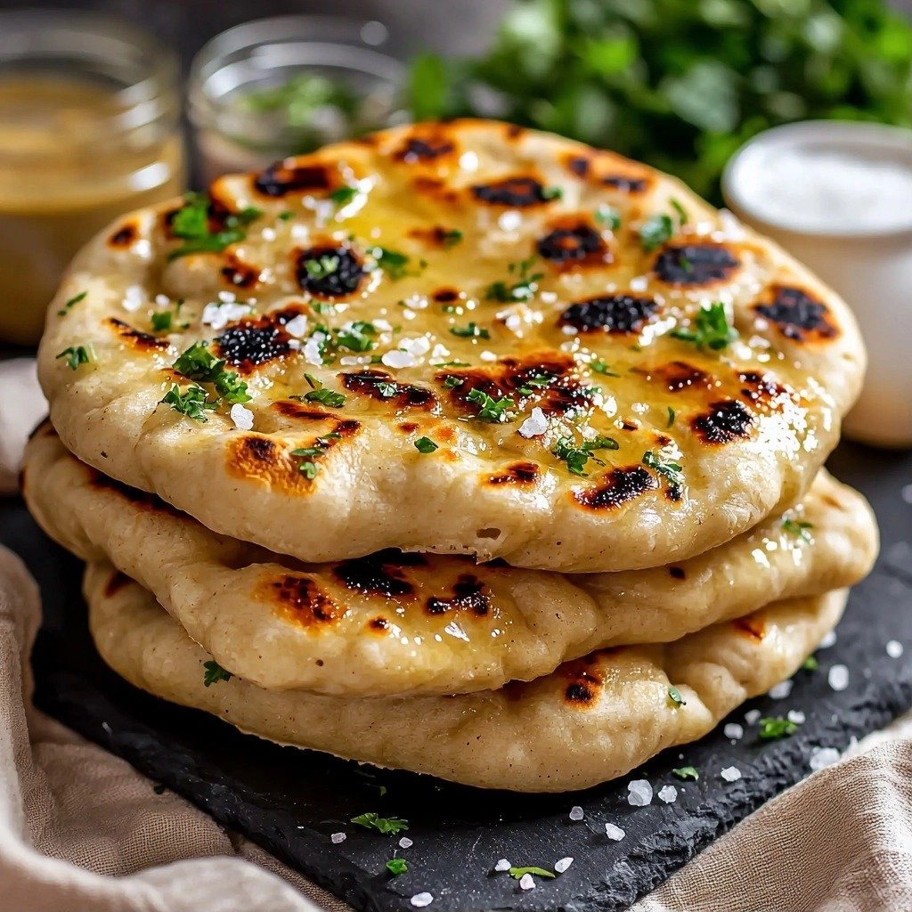 Classic Greek Yogurt Naan Bread - step by step