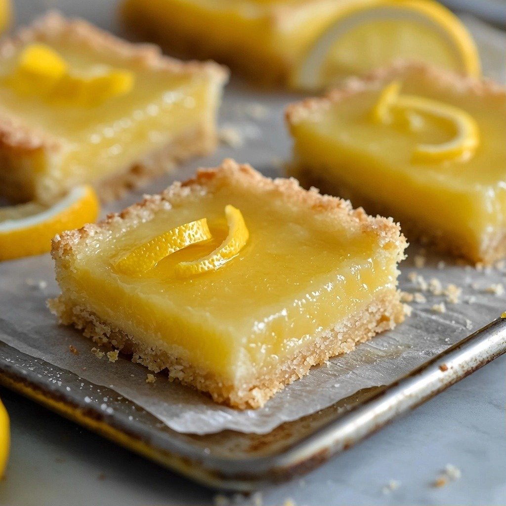 Homemade Greek Yogurt Lemon Bars - step by step