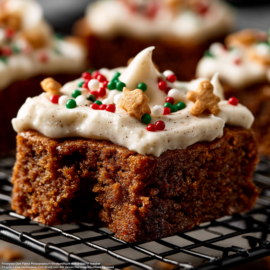 Gingerbread Cookie Bars - step by step