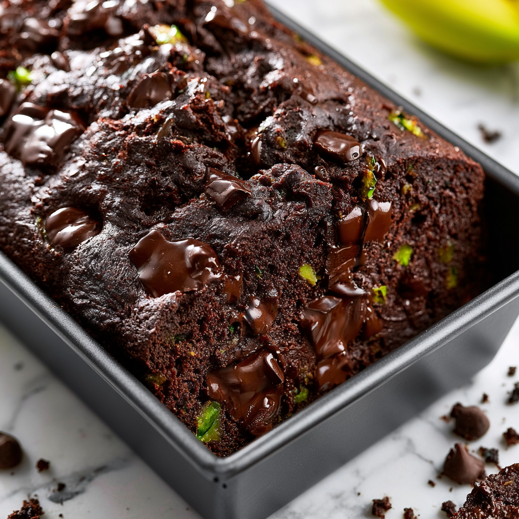 Moist Chocolate Zucchini Banana Bread - step by step