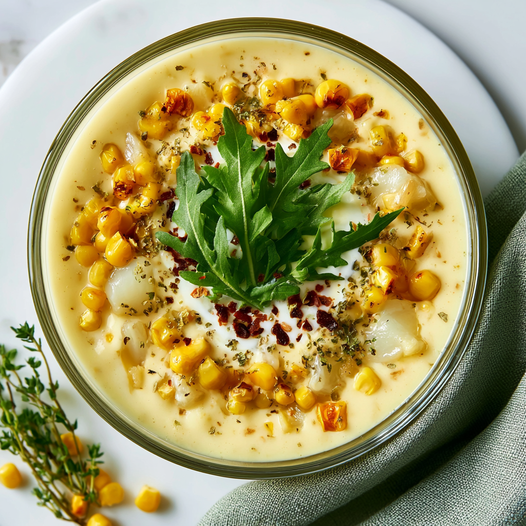 Classic Vegetarian Corn Chowder - step by step